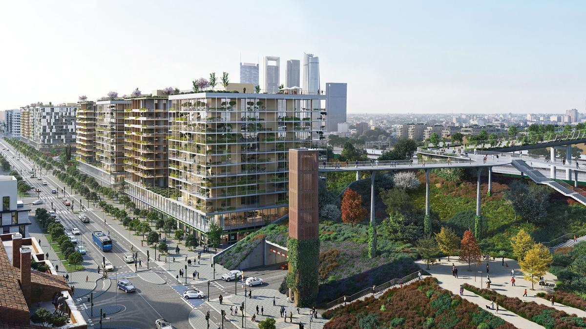 Render de Las Tablas Oeste, del proyecto Madrid Nuevo Norte.