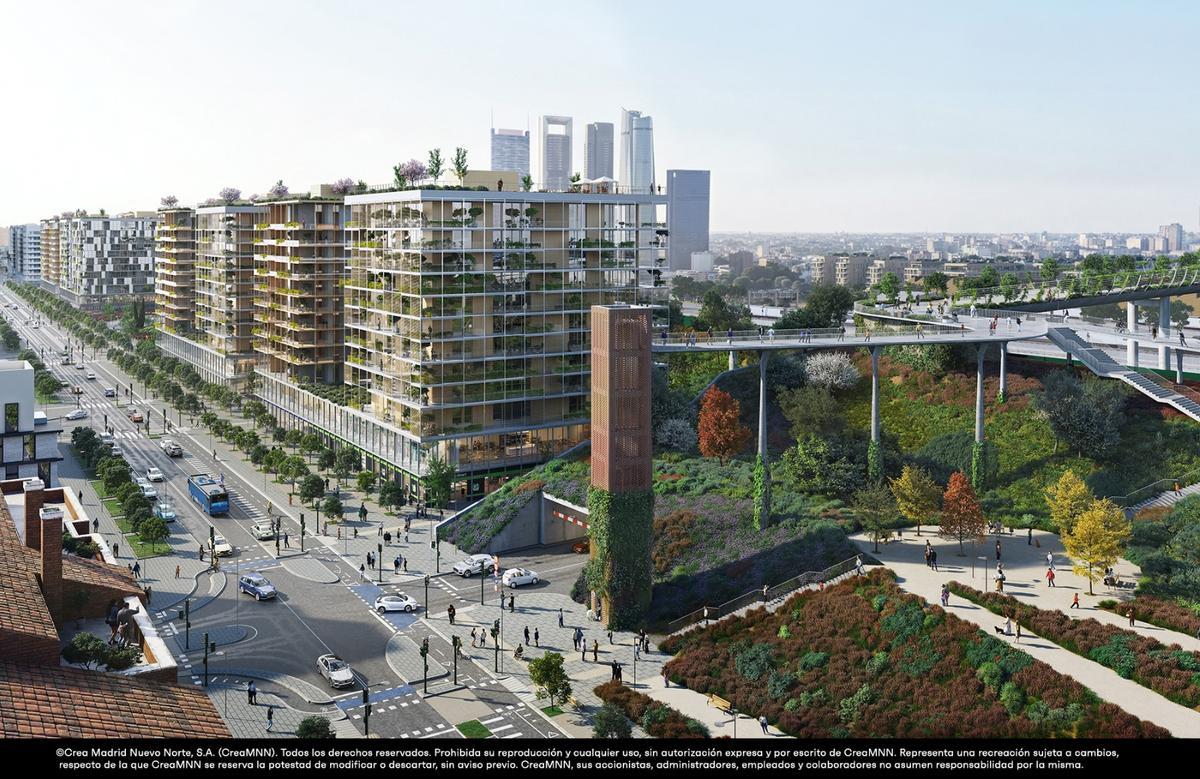Render de Las Tablas Oeste, del proyecto Madrid Nuevo Norte.