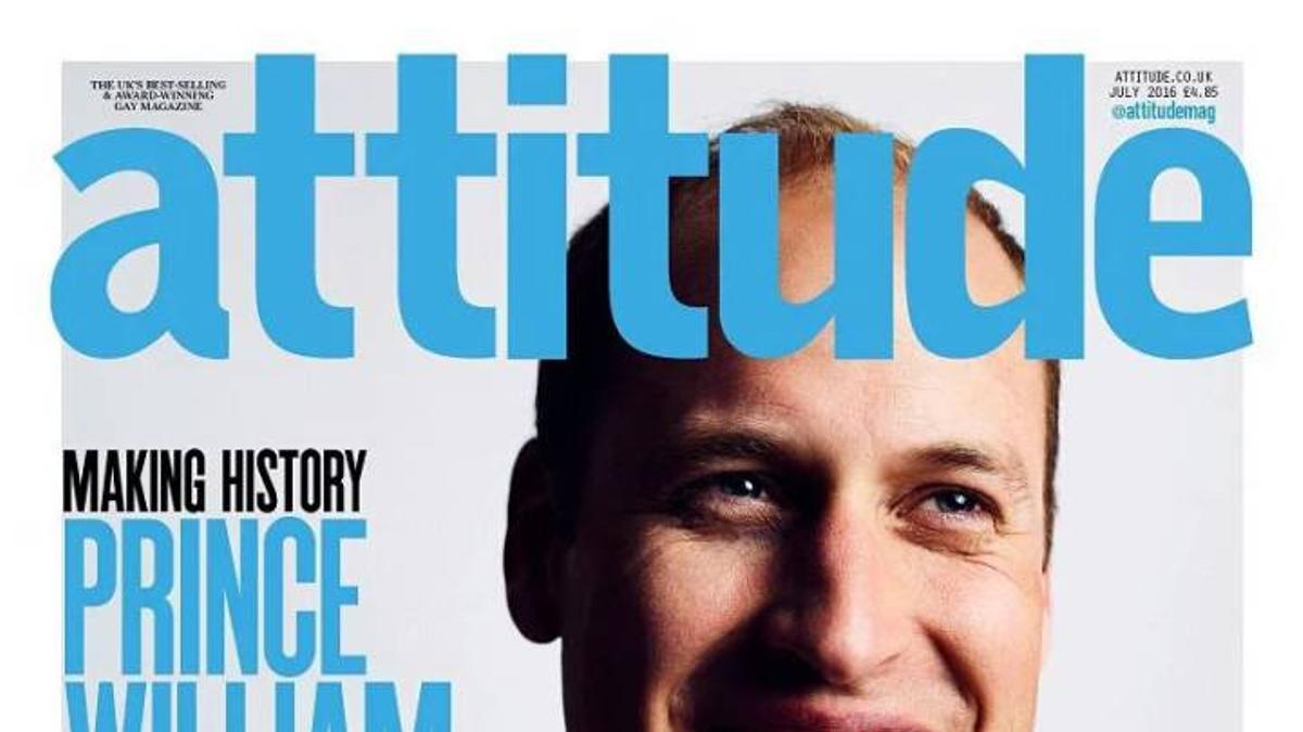 El Príncipe Guillermo, portada de la revista Attitude