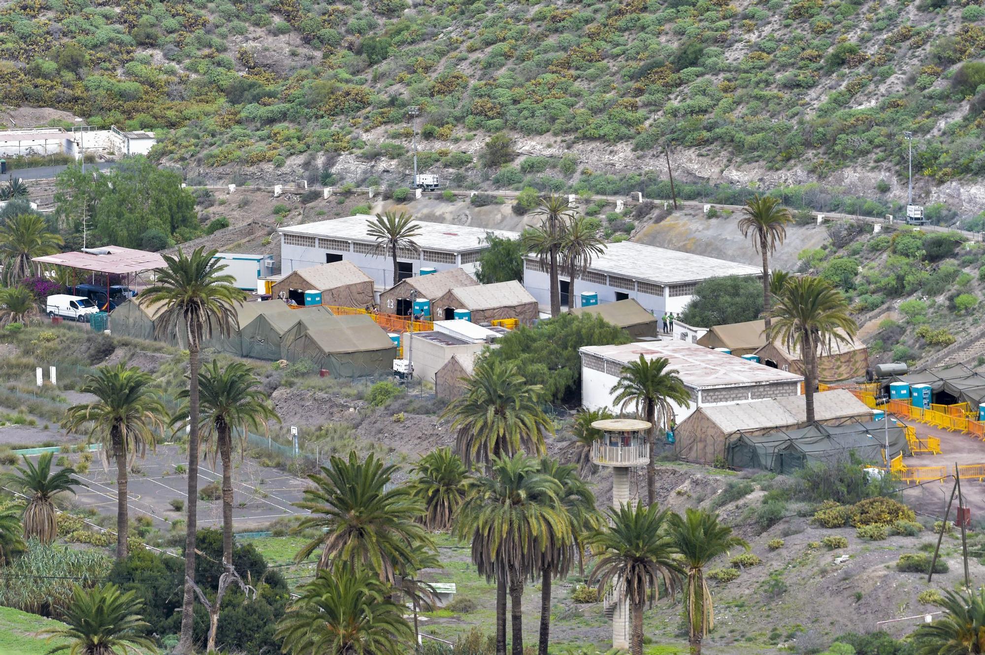 Campamento de migrantes en Barranco Seco