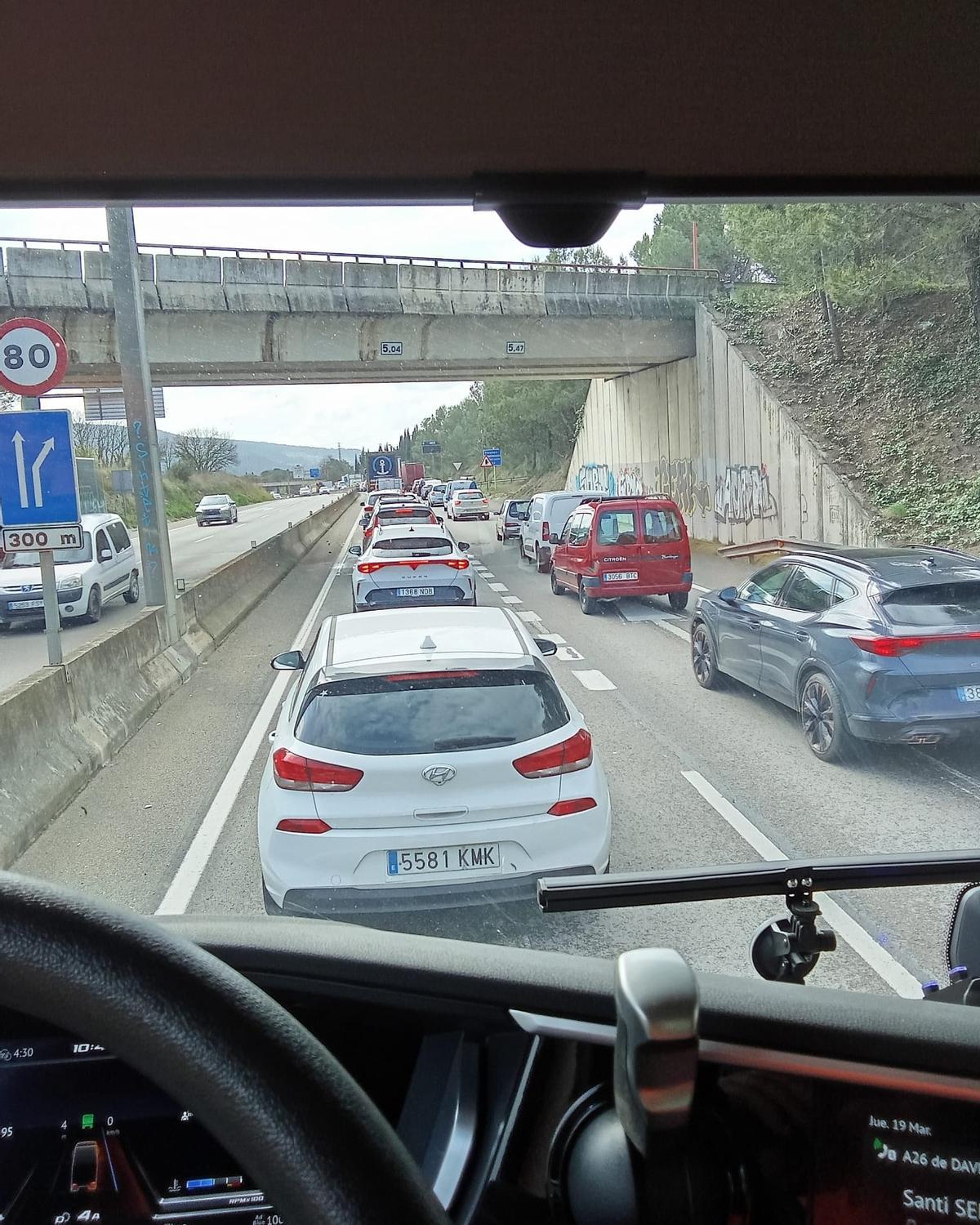 Cues a la variant de Girona.