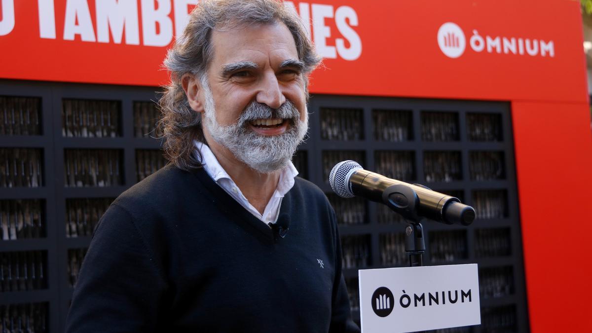 El president d&#039;Òmnium Cultural, Jordi Cuixart, durant l&#039;acte de Sant Jordi de l&#039;entitat. Imatge del 23 d&#039;abril de 2021.