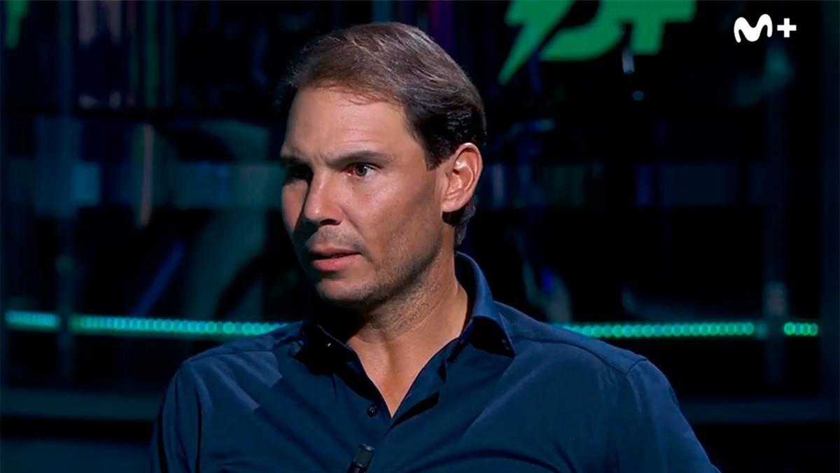 Rafa Nadal, durante la entrevista en Movistar +