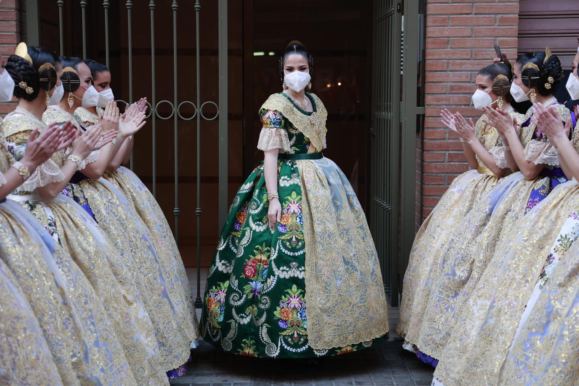 Espolín de la Fallera Mayor de València | Carmen Martín escoge el color verde primavera