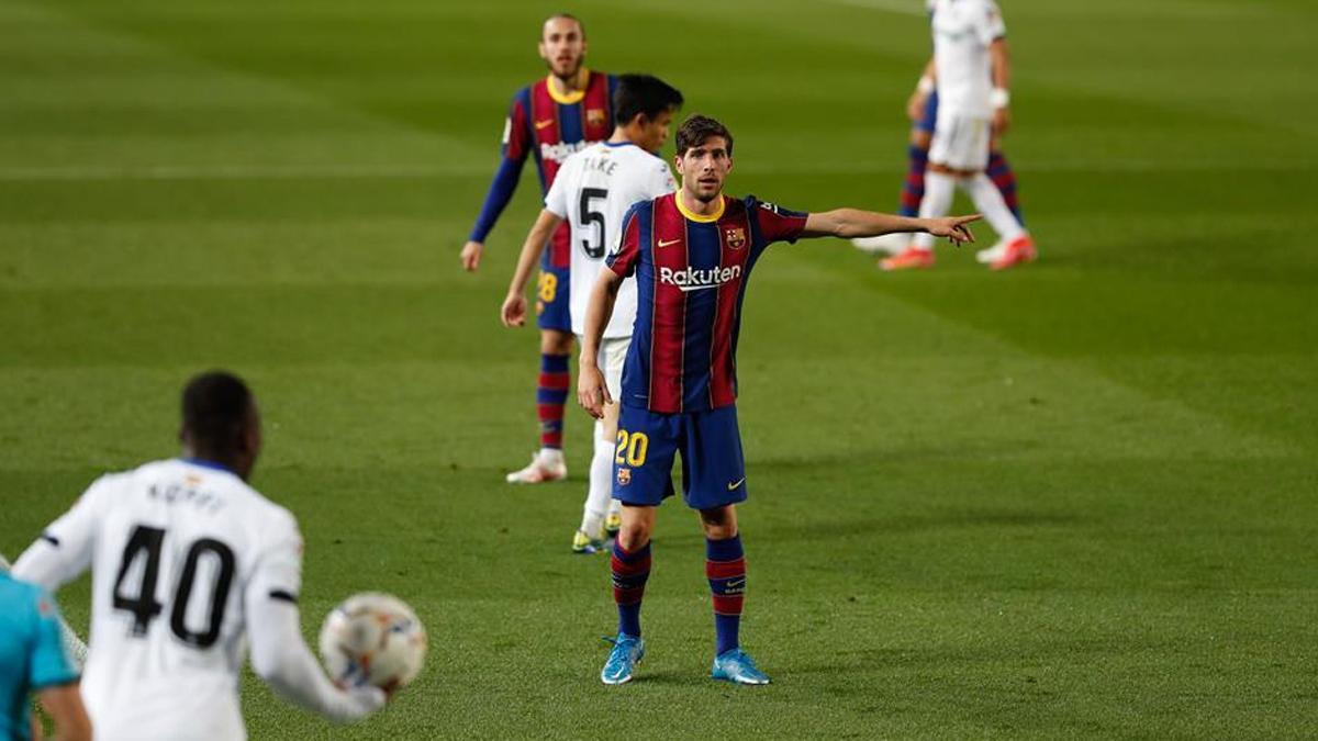 Sergi Roberto disputó contra el Getafe, el pasado jueves en el Camp Nou, su partido 299 con el primer equipo del FC Barcelona