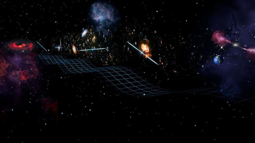 Nanoterremotos en el espacio-tiempo