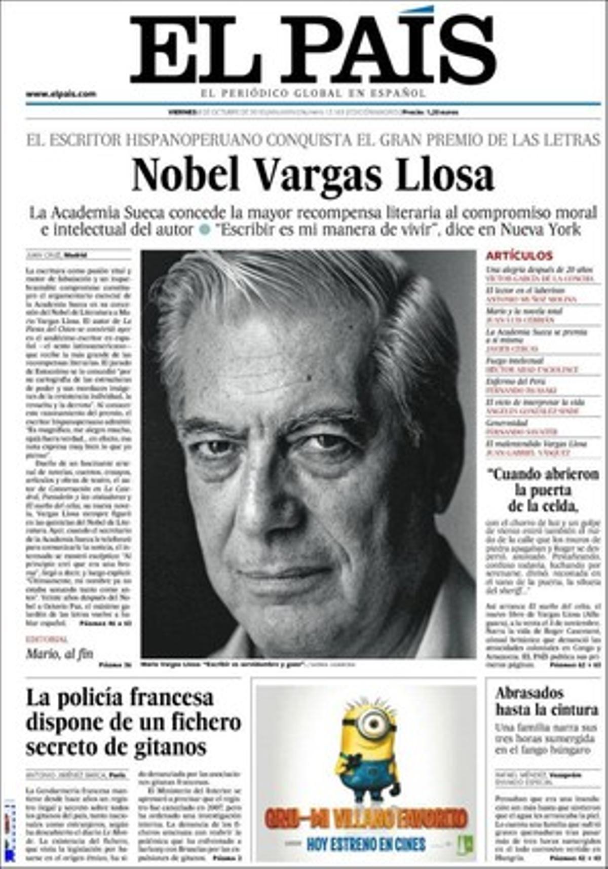 ’El País’ destaca en pàgines interiors que el PSPV denuncia al fiscal la compra de pisos per la Generalitat de Francisco Camps amb fons de cooperació; entrevista a Leire Pajín --Tot el PSOE vol que Zapataero torni a repetir com a candidat--; que el PP usa el ’cas Malaia’ contra el comissari general anticorrupció, Juan Antonio González, que anuncia que es querellarà per assetjament; que el nombre de presos baixa lleugerament a Espanya per primera vegada en 10 anys; que Brussel·les impulsa la taxa a la banca i les transaccions financeres, i analitza el boicot a l’avortament a través de l’objecció. ’El País’ destaca en pàgines interiors que el PSPV denuncia al fiscal la compra de pisos per la Generalitat de Francisco Camps amb fons de cooperació; entrevista a Leire Pajín --Tot el PSOE vol que Zapataero torni a repetir com a candidat--; que el PP usa el ’cas Malaia’ contra el comissari general anticorrupció, Juan Antonio González, que anuncia que es querellarà per assetjament; que el nombre de presos baixa lleugerament a Espanya per primera vegada en 10 anys; que Brussel·les impulsa la taxa a la banca i les transaccions financeres, i analitza el boicot a l’avortament a través de l’objecció.
