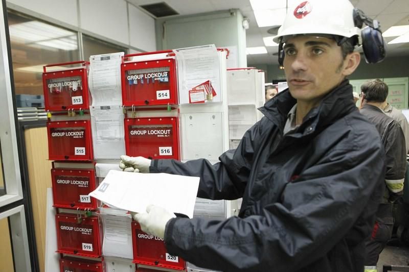 Obras de mantenimiento en la térmica de Aboño