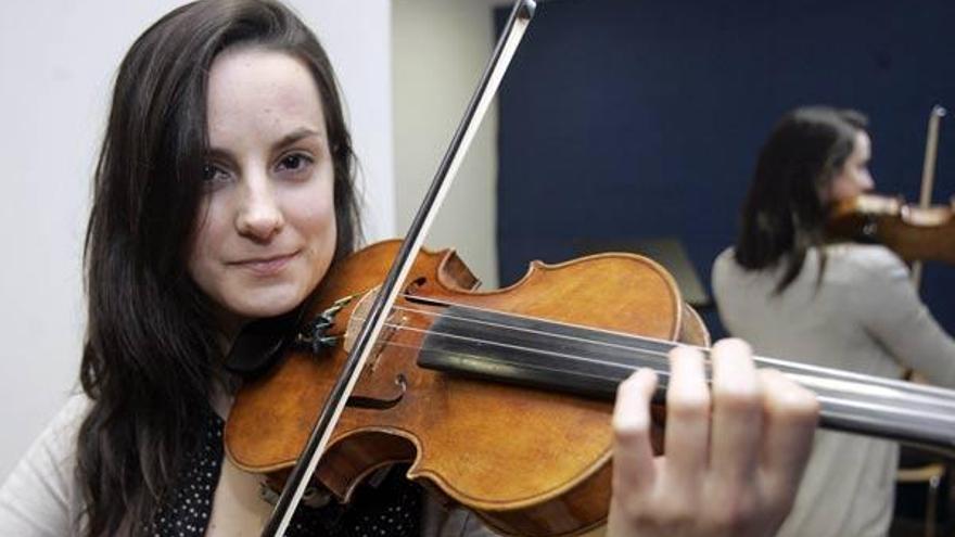 Paula Colás, durante un ensayo en Santiago.