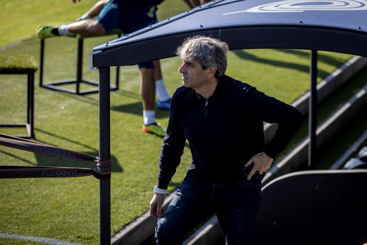 Txema Indias, durante un entrenamiento.