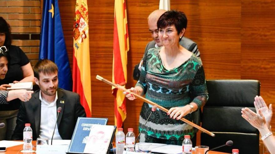 L&#039;alcaldessa de Roses, Montse Mindan, i Joan Plana (ERC) al costat