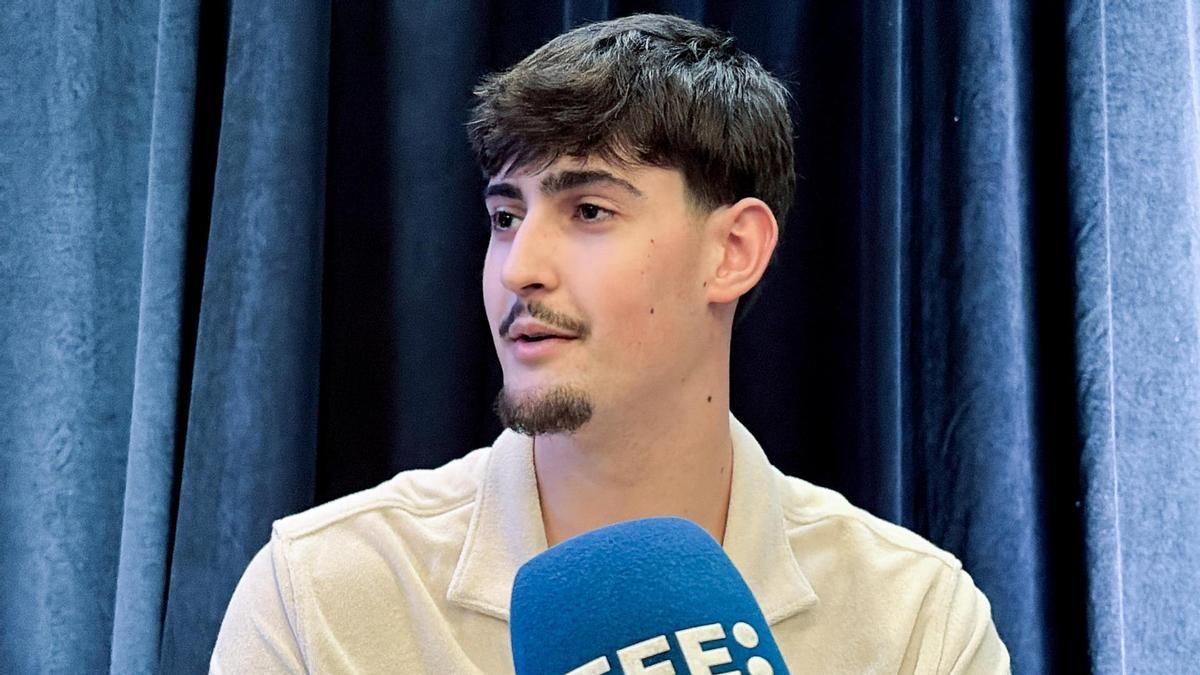 Aday Mara, atendiendo a EFE a horas del draft.