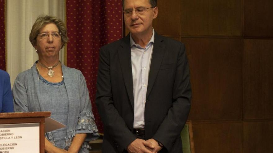 Isabel Clavero y Ángel Blanco, participantes en el seminario.