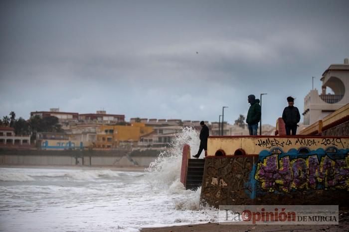 Temporal de lluvia y viento en La Manga y Cabo de