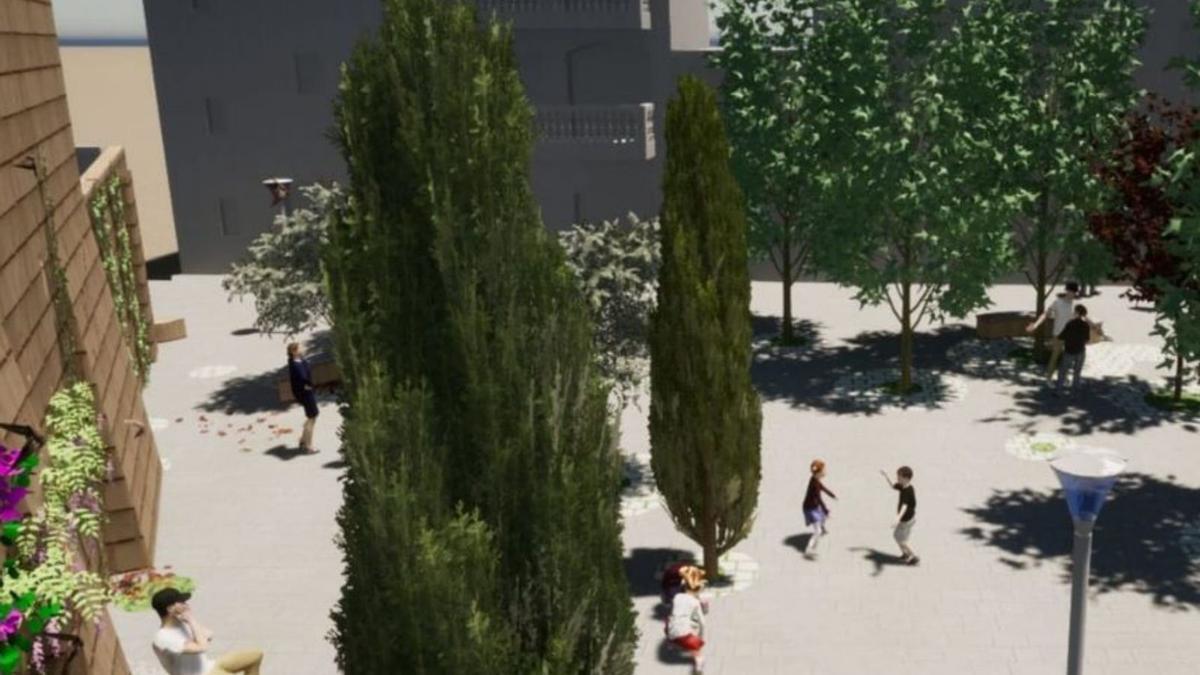 Sant Llorenç arranca la reforma de la plaza que dedicará a los voluntarios de la ‘torrentada’