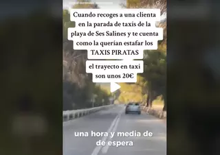 Dos taxistas pirata intentan cobrar 60 euros a una turista en Ibiza por un trayecto que cuesta 20 euros