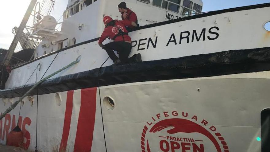 L&#039;embarcació Open Arms al port de Barcelona al novembre del 2019