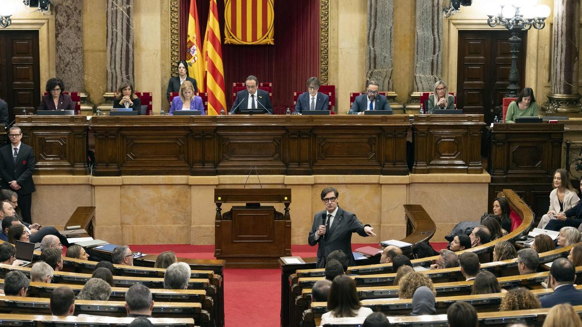 Imagen del pleno del Parlament en la sesión de esta semana.