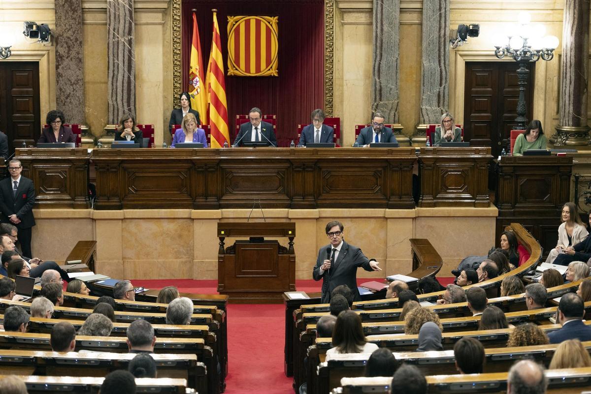 Imagen del pleno del Parlament en la sesión de esta semana.
