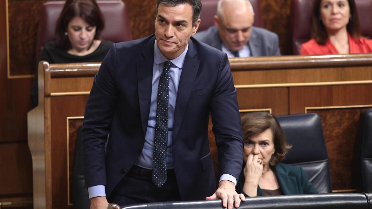 Sánchez, en el Congreso de los Diputados.