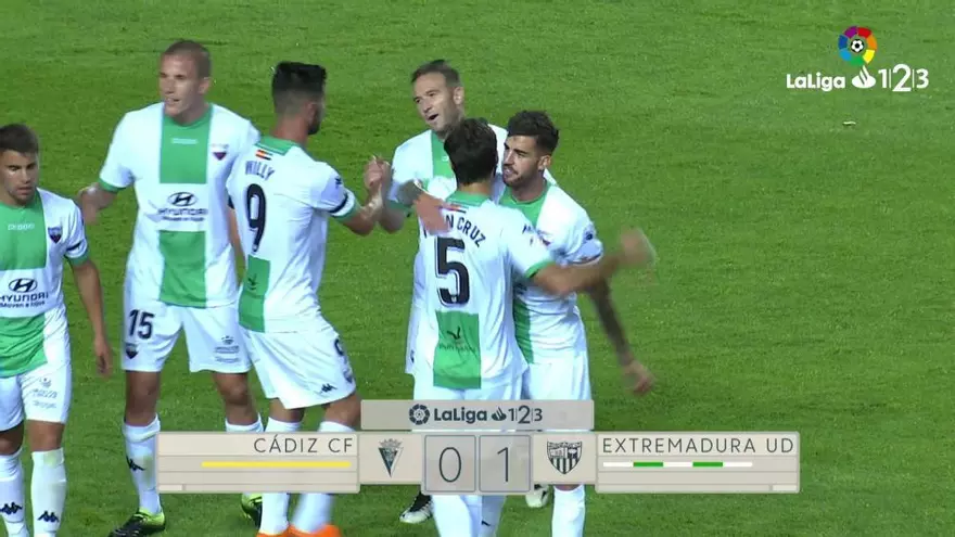 LaLiga 123: Los goles del Cádiz- Extremadura (0-1)