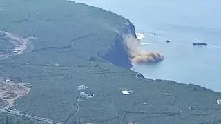 Desprendimiento en la costa de Tazacorte, al oeste de La Palma