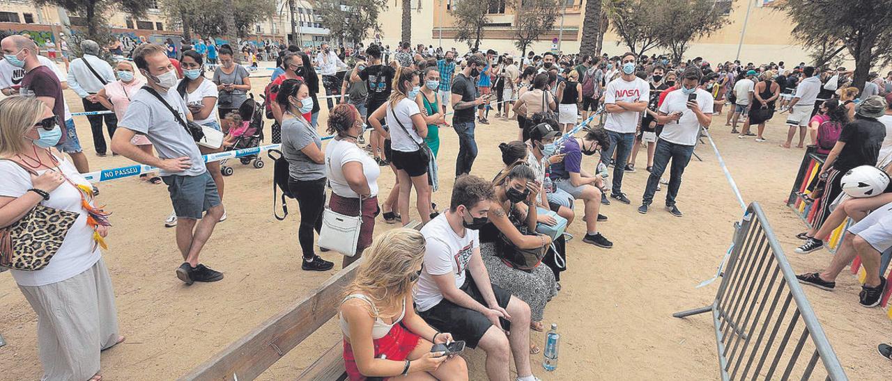 Vacunación masiva en Badalona, el pasado julio.