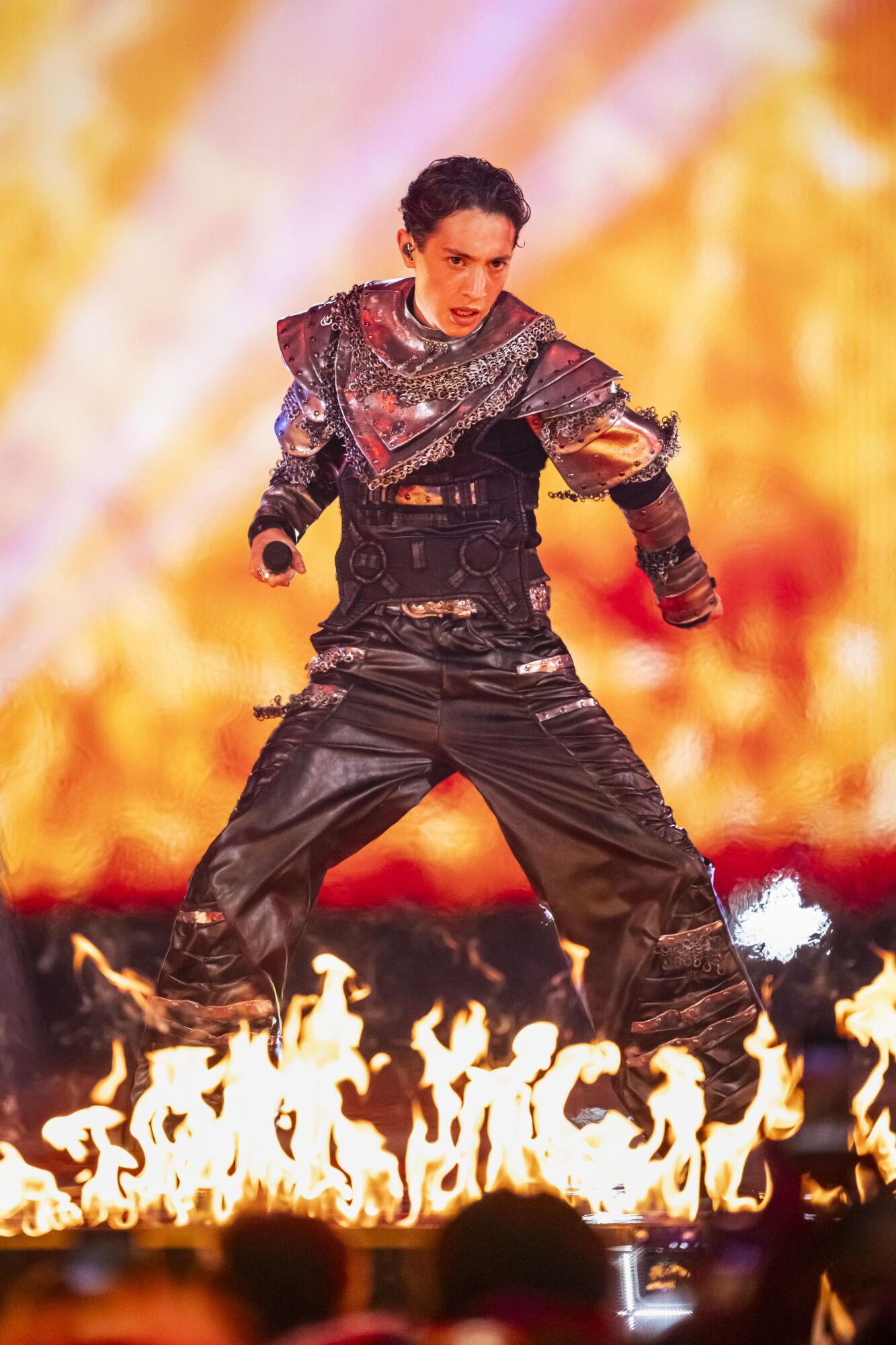 BASEL (Switzerland), 17/05/2025.- Norway's Kyle Alessandro performs the song "Lighter" during the grand final of the 69th Eurovision Song Contest (ESC) in Basel, Switzerland, 17 May 2025. (Noruega, Suiza, Basilea) EFE/EPA/GEORGIOS KEFALAS