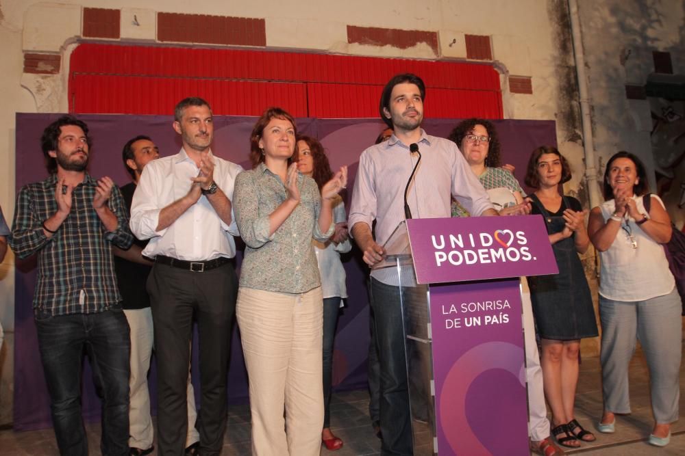 Noche electoral en podemos