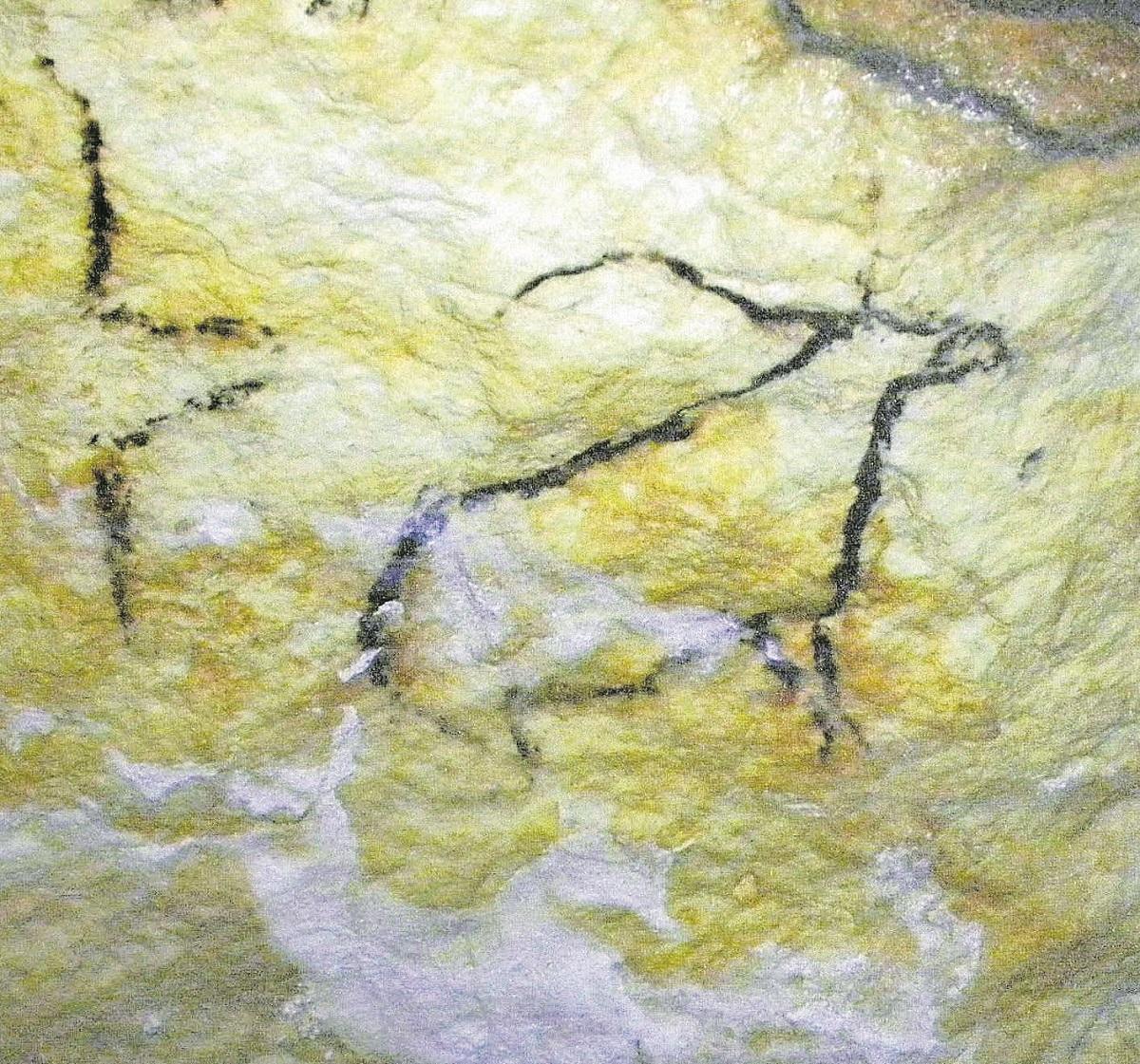 Pinturas prehistóricas en el interior de la Cueva de Nerja, considerada una de las joyas europeas entre las cavidades visitables.