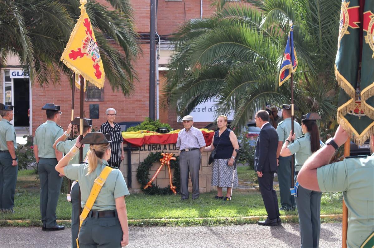 Homenaje en Zamora a los guardias civiles asesinados en atentados terroristas en España.