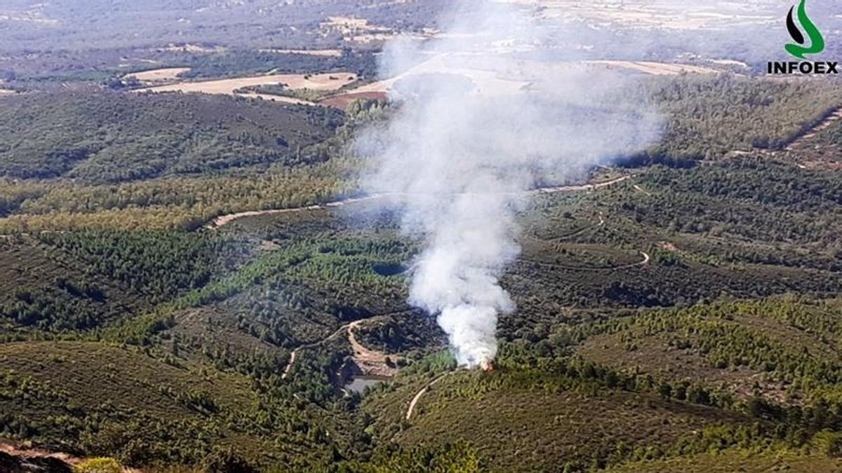 Incendio en Villanueva de la Sierra.