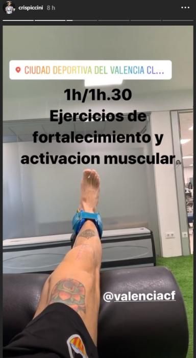 Este es el día a día en la recuperación de Piccini