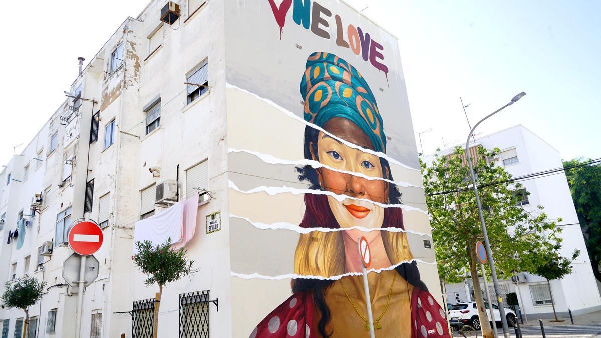 El mural ha sido realizado por el artista plástico y muralista Moreno.