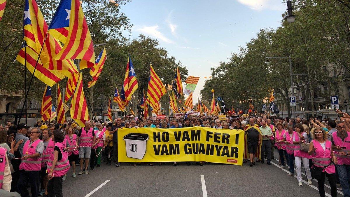 Manifestación de la ANC, en Barcelona.