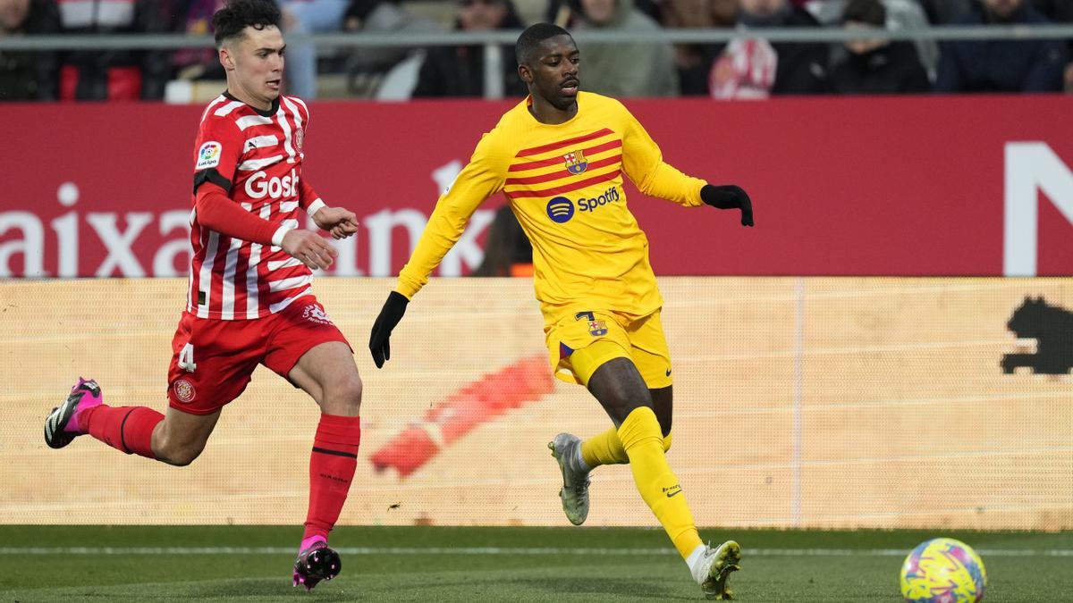 Dembelé durante el partido contra el Girona.