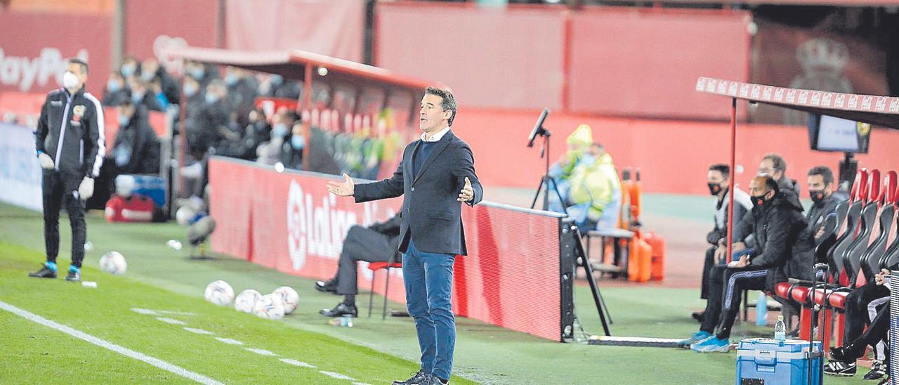 Luis García, en un partido de esta temporada en el Visit Mallorca Estadi.