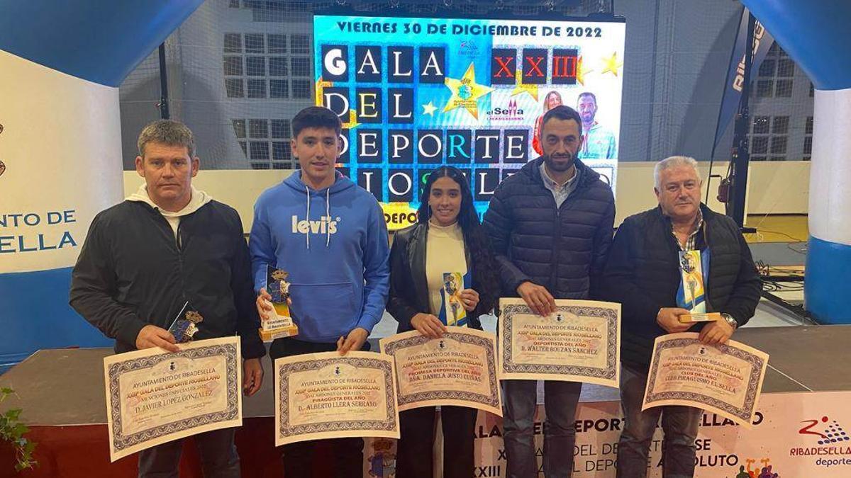 Premiados del Club Piragüismo El Sella en la Gala del Deporte Riosellano