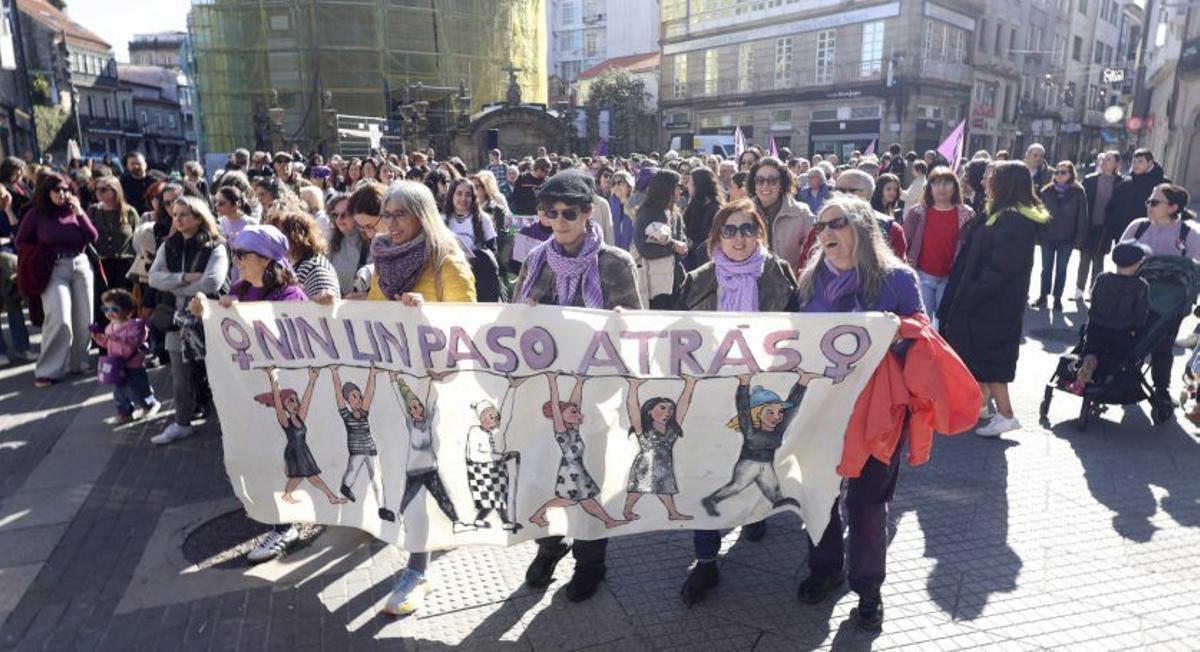 La marcha convocada por el colectivo Fulanas por la mañana. | GUSTAVO SANTOS
