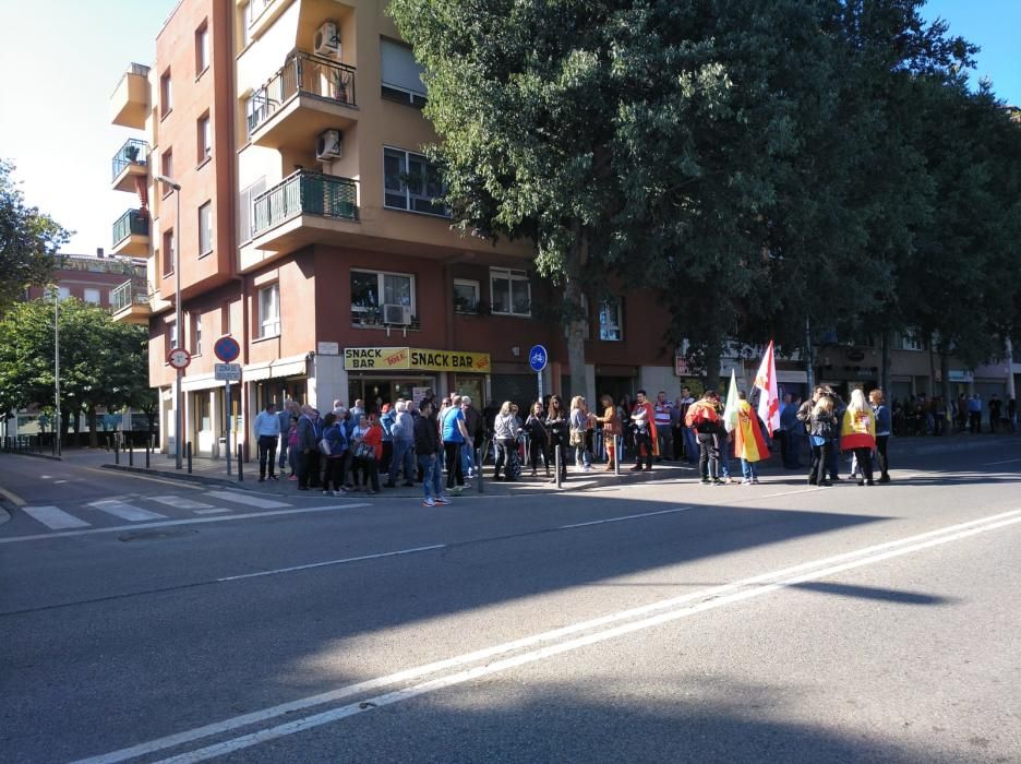 Concentració a Girona en favor de la unitat d'Espanya