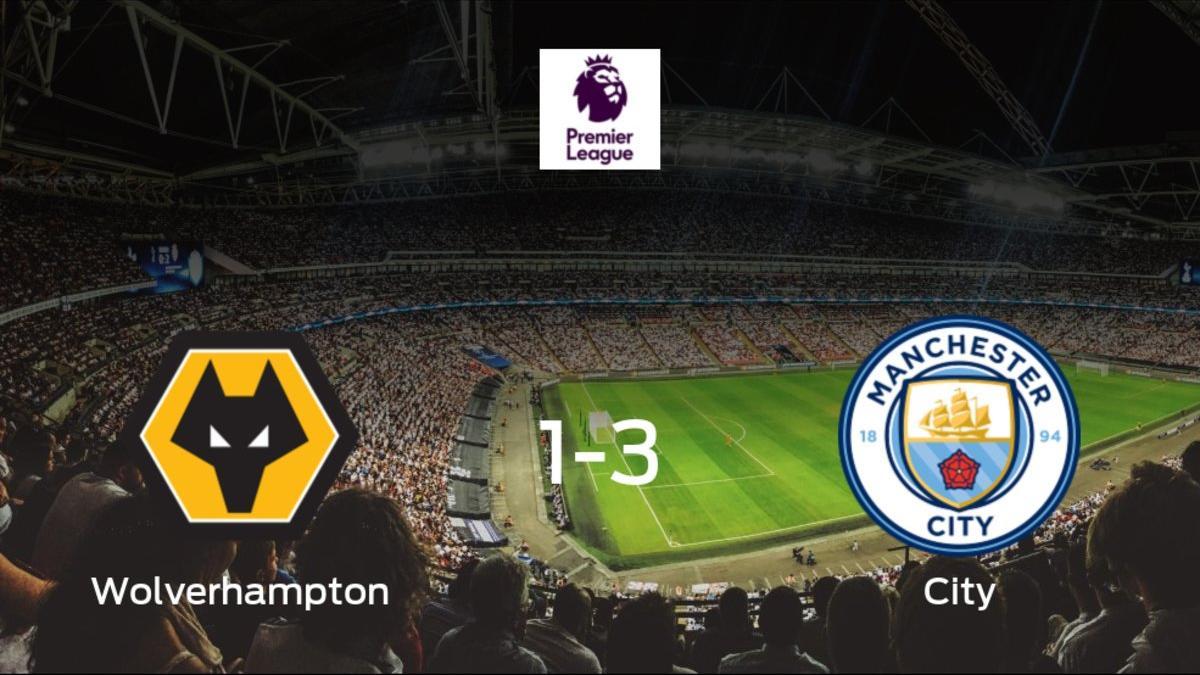 El Manchester City se lleva la victoria tras vencer 1-3 al Wolverhampton Wanderers