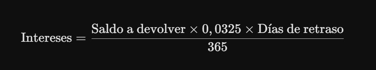 Fórmula para calcular el interés del alquiler