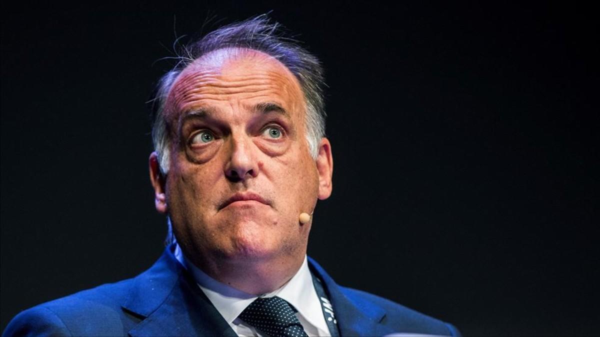 Javier Tebas no pierde ocasión de criticar a Gerard Piqué