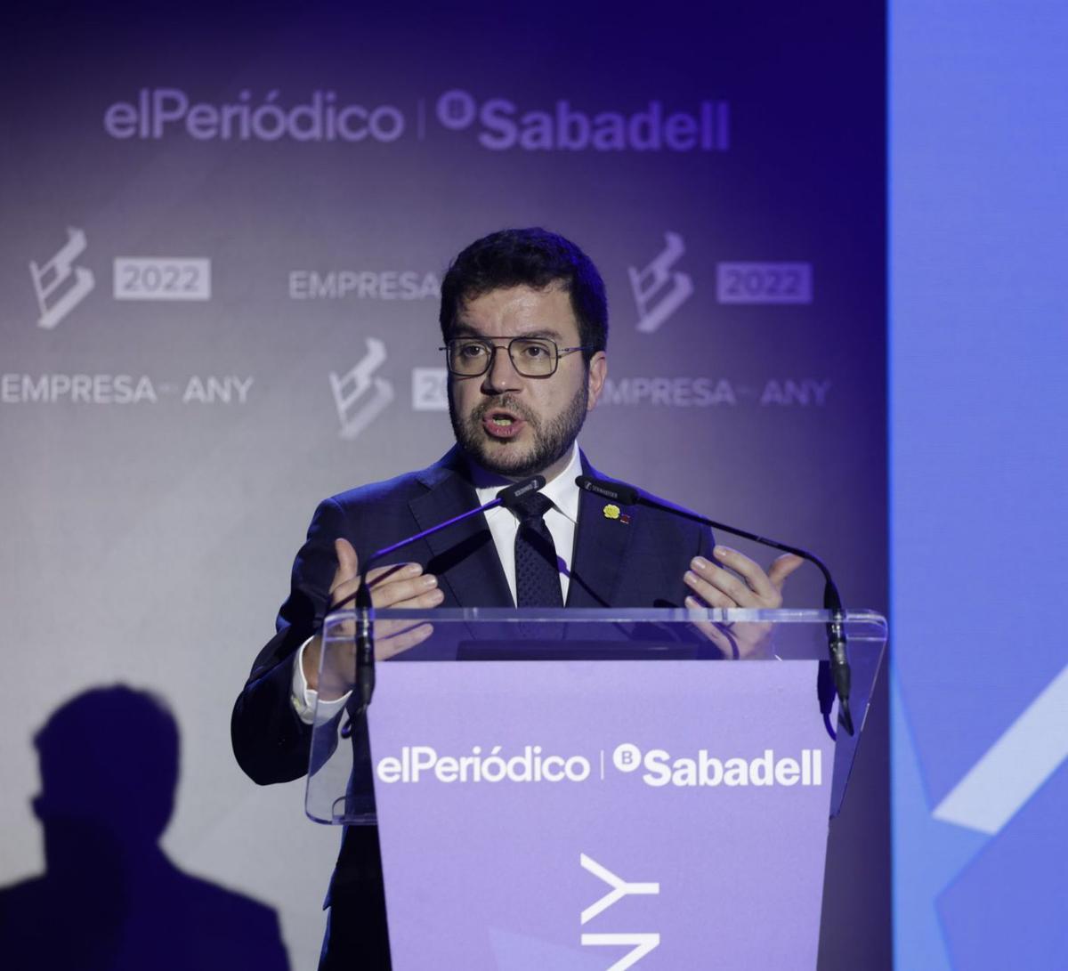 Aragonès presidirà avui la gala Premis Empresa de l'Any Banc Sabadell d'EL PERIÓDICO