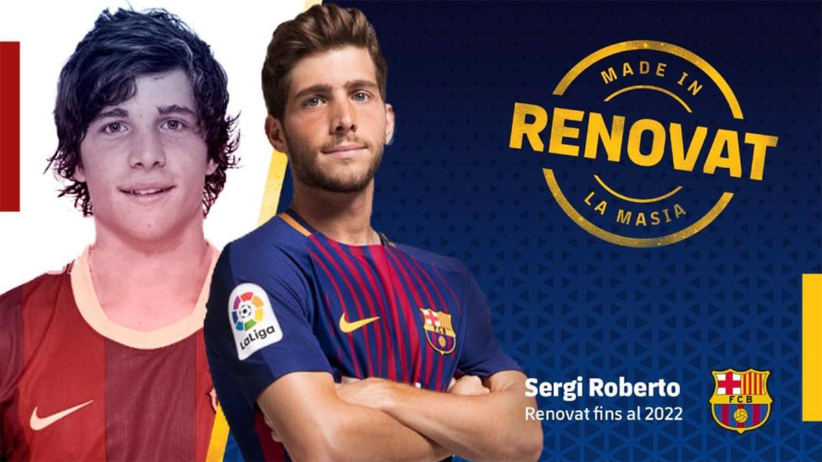 Sergi Roberto oficializó este jueves su renovación por el FC Barcelona