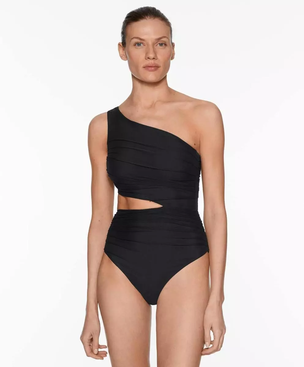 Bañadores vientre plano de Oysho: rebajas exclusivas para moldear y reducir centímetros con estilo 13 Moncloa Bañador asimétrico con detalle cut out de Oysho (25,99 €)