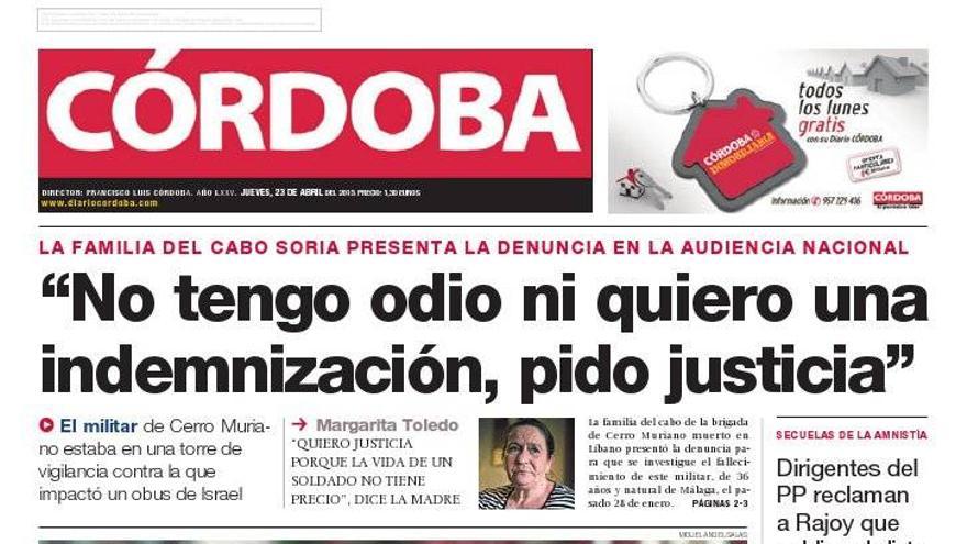 La portada de CÓRDOBA