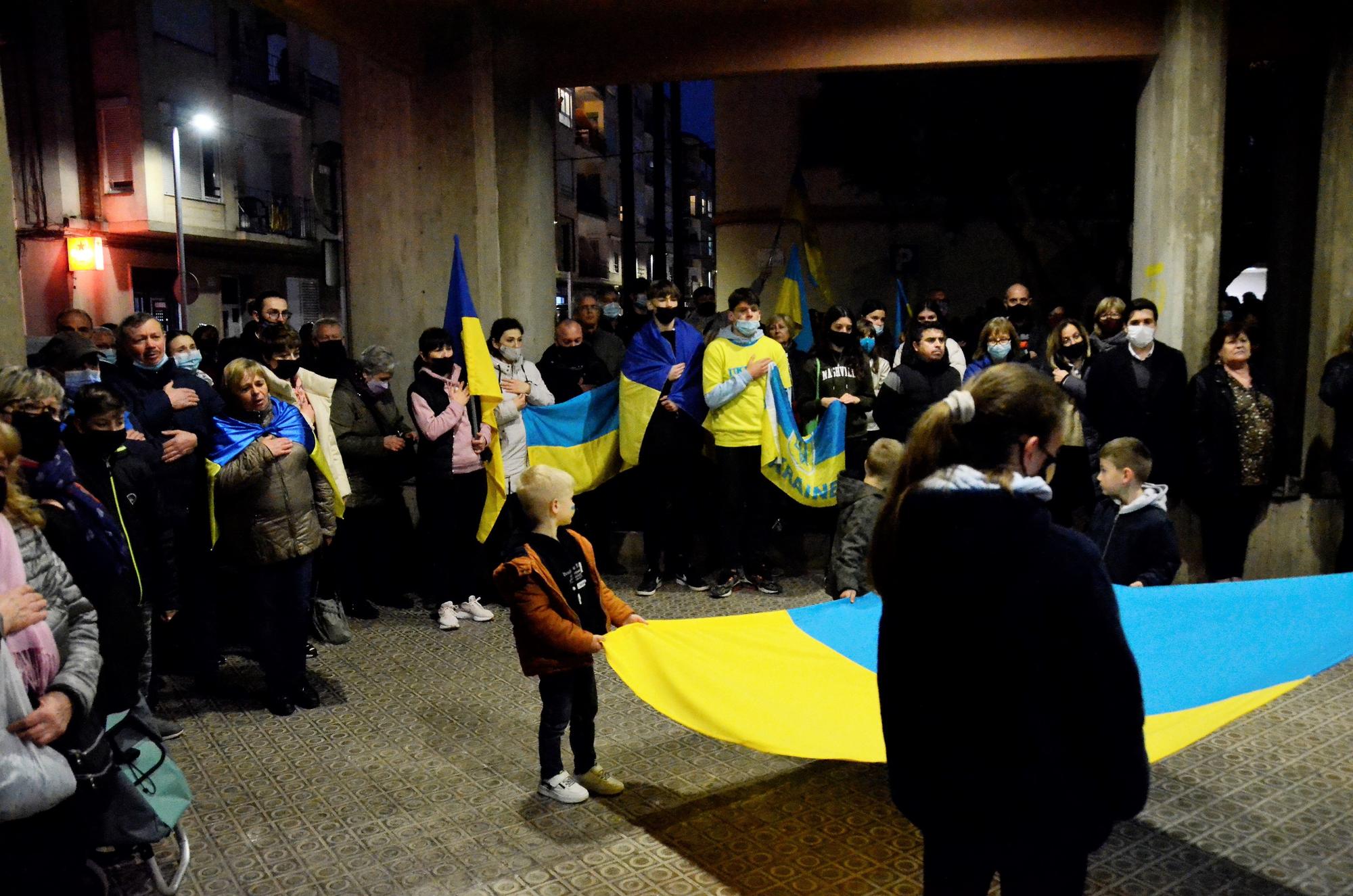 Concentració a Sant Joan de Vilatorrada en suport al poble ucraïnès