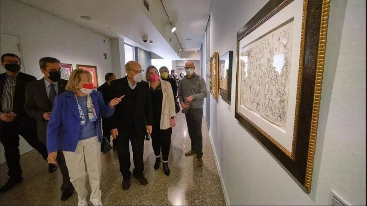 Inauguració de l'exposició de part de la col·lecció d'art de Pere Portabella, al Museu de l'Empordà, l'any 2022.