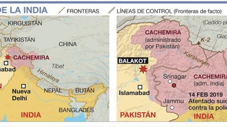 Tensión entre la India y Pakistán por un ataque aéreo a yihadistas